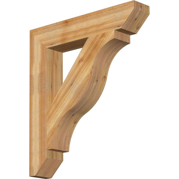 Ekena Millwork Funston Slat Rough Sawn Bracket, Western Red Cedar, 6"W x 34"D x 38"H BKT06X34X38FST06RWR - main